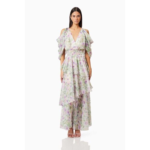 ELLIATT Mirabelle Maxi Dress In Floral Wedding Guest Cocktail  size S NWT - Picture 3 of 6